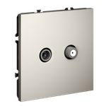 Розетка телевизионная встраиваемая VOLTUM S70 оконечная TV+SAT, (кашемир)