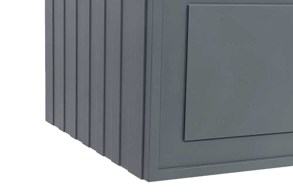 Тумба с раковиной LA FENICE Cubo Grigio 80 серая/ручка белая