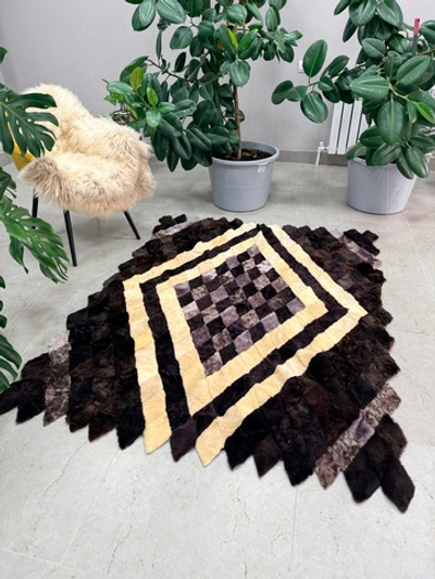 Меховой Коврик прикроватный накидка на кресло из овчины