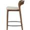 Полубарный стул Esse 65 см, орех, бежевая водоотталкивающая ткань