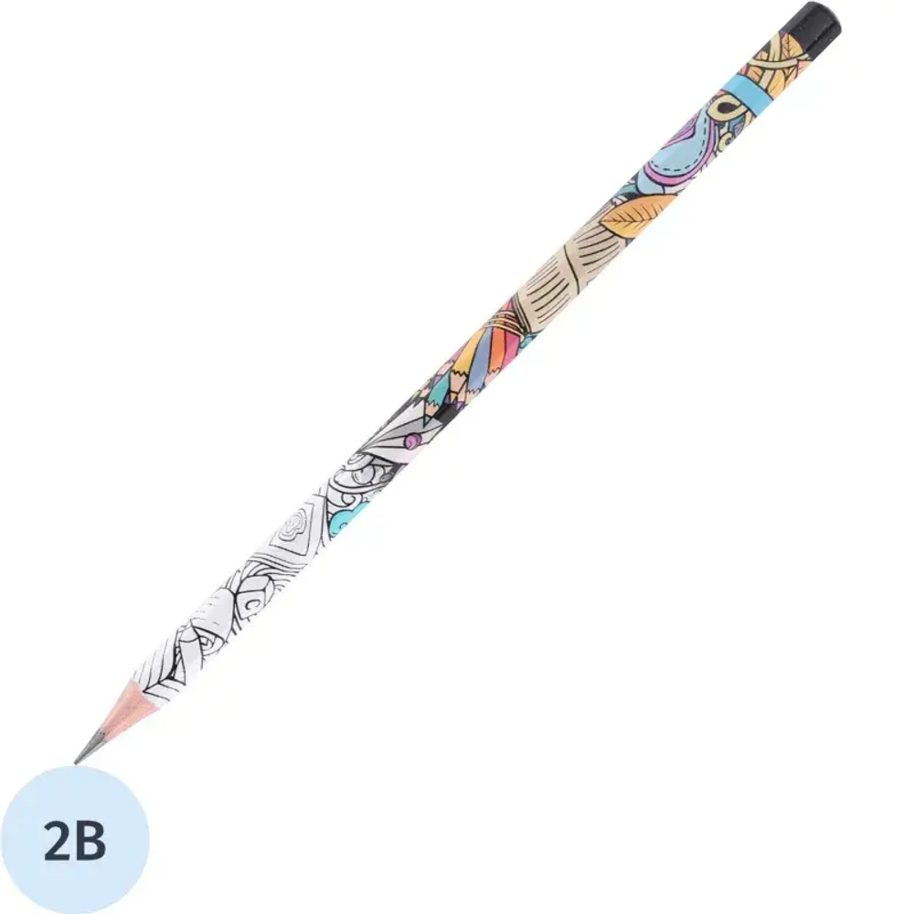 Карандаш чернографитный Deli Arti Graff, 2B, дер, шестигранный