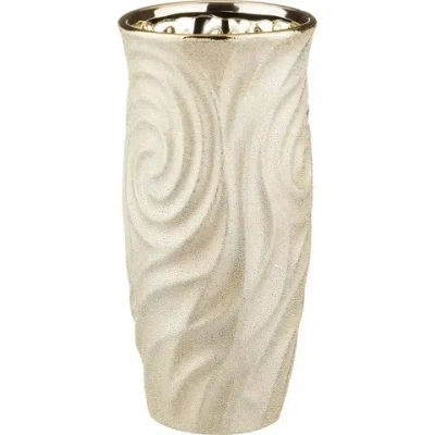 Ваза зигзаг золотая шампань 12*25 см