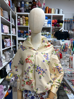 Ткань хлопок100% Gai Mattiolo / премиум дизайнерская мода (Италия) цветочный сатин/ поплин ш-150см 1 м