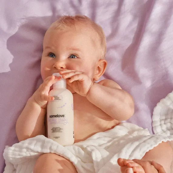 Увлажняющее молочко после купания новорождённого Somelove с ароматом ванили и лаванды 200мл