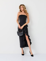 Платье длинное с воланом