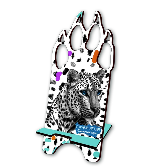 Эко подставка под телефон &quot;Лапа Ирбиса&quot;