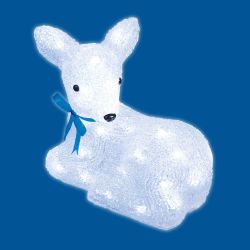 ULD-M2926-040-STA WHITE IP20 LYING FAWN-1 Фигура светодиодная Лежащий оленёнок-1. 32x27см. 40 светодиодов. Белый свет. Провод прозрачный. TM Uniel