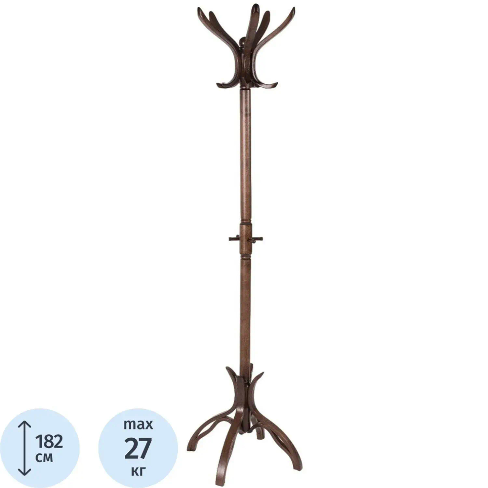 Вешалка ME_напольная В-12Н темно-коричневый