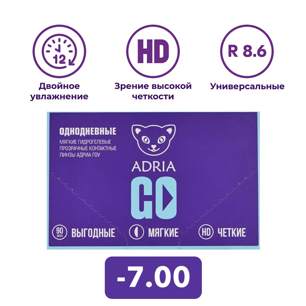 Однодневные контактные линзы Adria GO (уп. 90 линз)