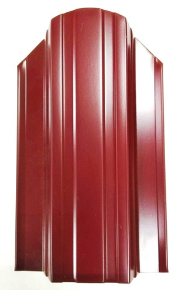 Штакетник 130 мм красный 3005 двухсторонний металлический