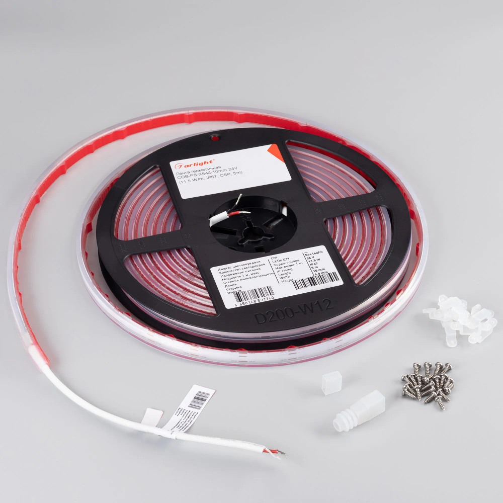 Светодиодная лента герметичная COB-PS-X544-10mm 24V Blue (11.5 W/m, IP67, CSP, 5m) (Arlight, -) 032182(2)