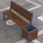 Скамейка Бонжур с цветочницей