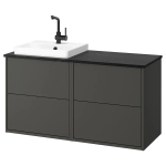 Тумба для ванной  - HAVBÄCK / ORRSJÖN/  HAVBАCK / ORRSJОN IKEA/ХАВБЕК / ОРРДЖЕН ИКЕА, 71х122 см, черный