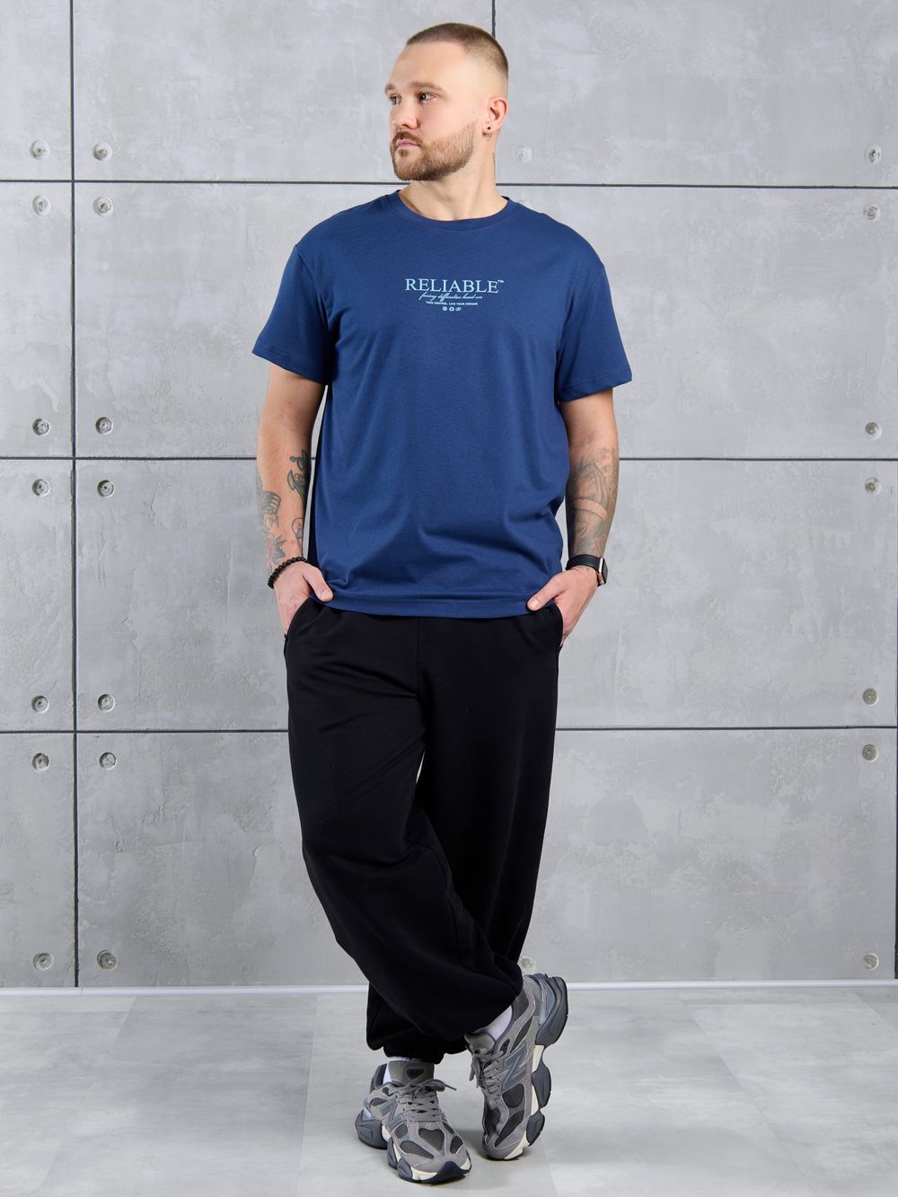 Фуфайка (футболка) мужская Джек-2 Виотекс ТЁМНО-СИНИЙ