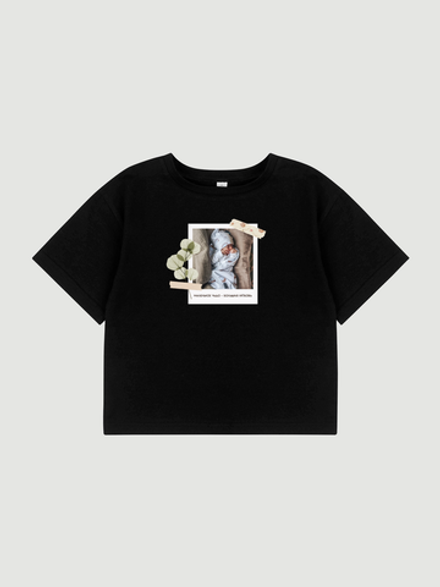 Футболка оверсайз с персонализацией Mjölk Black