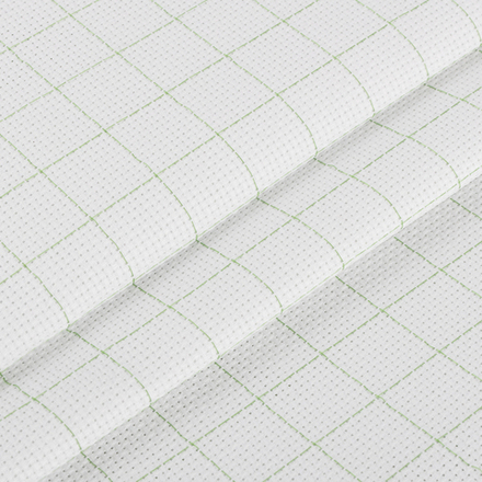 Канва "Gamma" Aida №14, цв.белый в клетку, 92% хлопок, 8% терилен, шир.145 см
