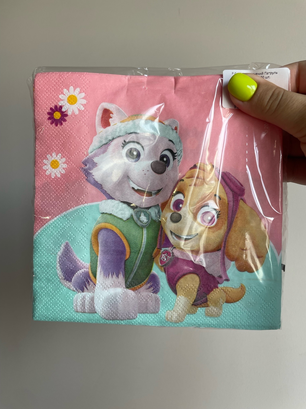 P Салфетка Щенячий Патруль Эверест, 33 см, 20 шт.