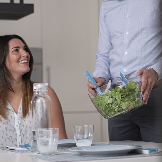 Сушилка для салата twist&dry, голубая