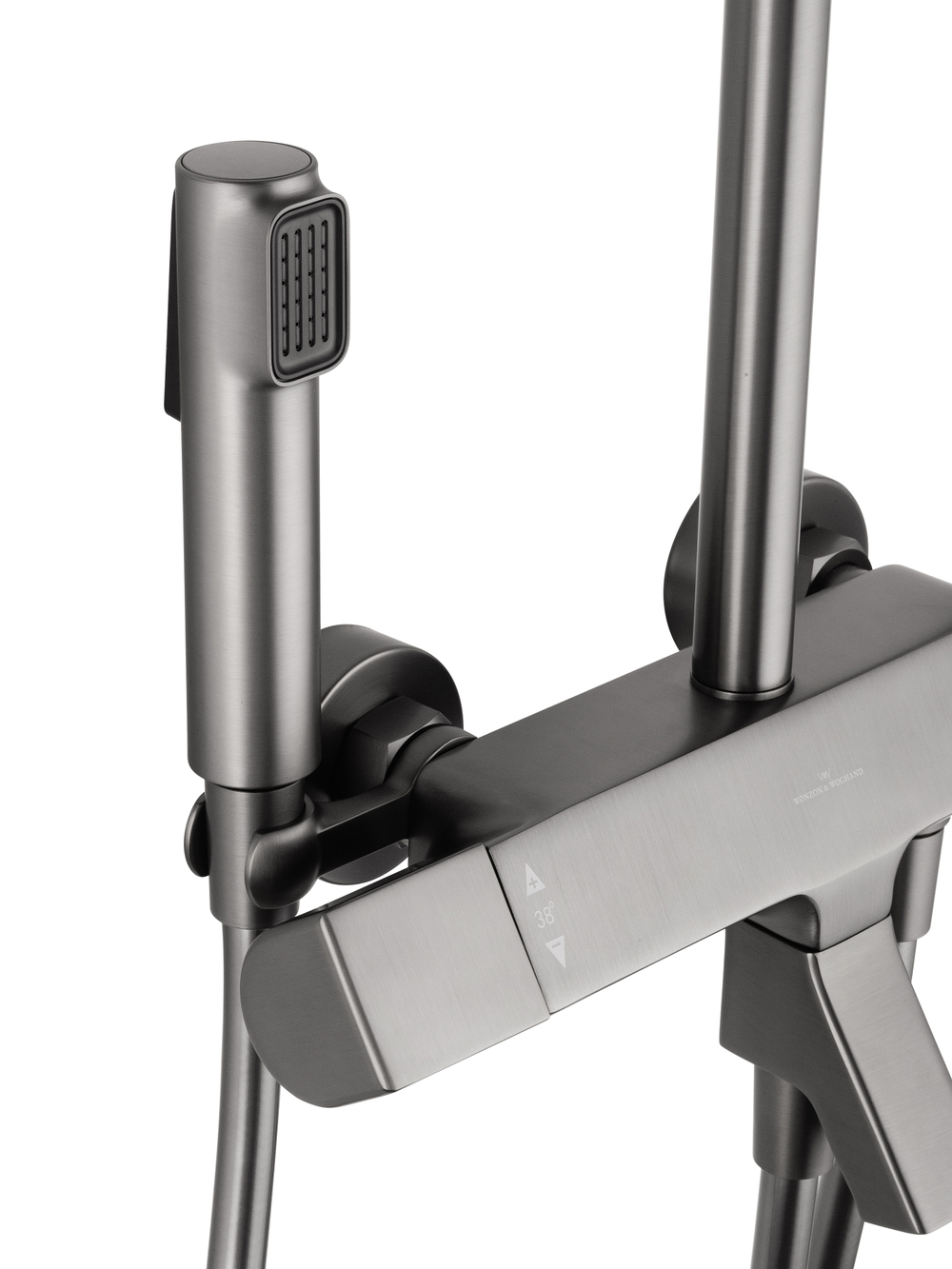 Душевая система с термостатом WONZON & WOGHAND The ONE, Темный графит (WW-B3094-BGG)