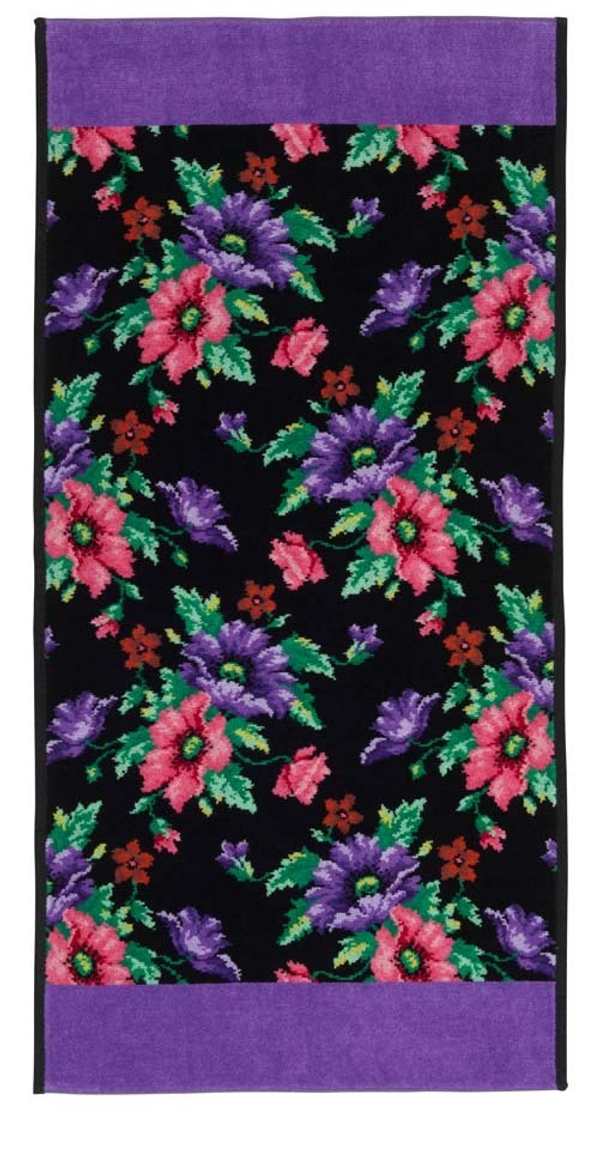 Полотенце 37x50 Feiler Mohn schwarz 52 veilchen
