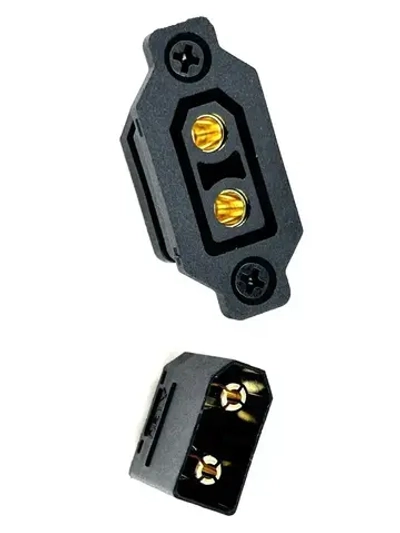 Силовой разъем-вилка Amass XT 90E-F "мама" полный набор для установки на плату или корпус 30A/60А 500В