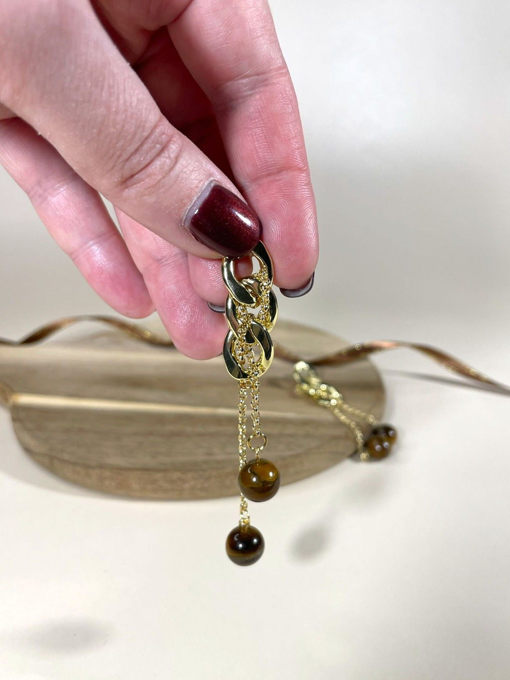 Серьги Цепь с подвесками