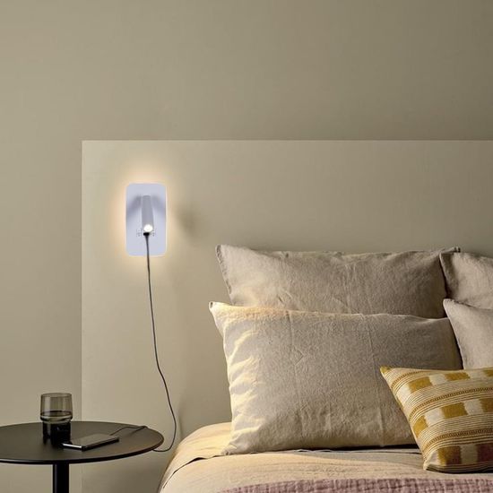 86204-9.2-001KT LED12W+USB WT светильник настенный