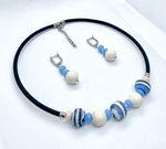 Комплект украшений из муранского стекла: колье, серьги