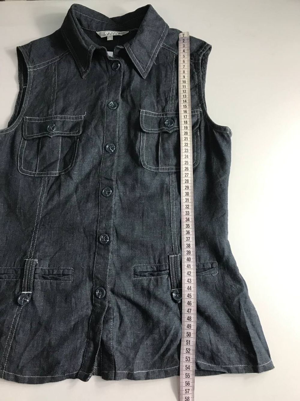 Блузка Ostin льняная, маркировка S, визуально на 44 размер