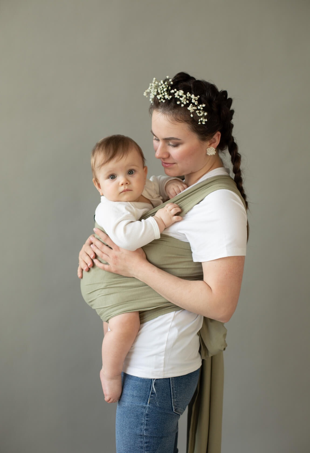 Трикотажный слинг-шарф, цвет Фисташка