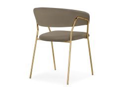 Стул на металлокаркасе Kamelia 1 cappuccino / gold