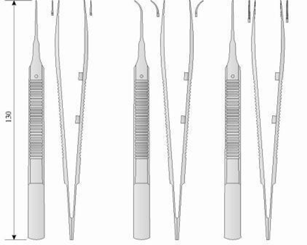МЖ- 4/24 КОМПЛЕКТ ПИНЦЕТОВ МИКРОХИРУРГИЧЕСКИХ СОСУДИСТЫХ