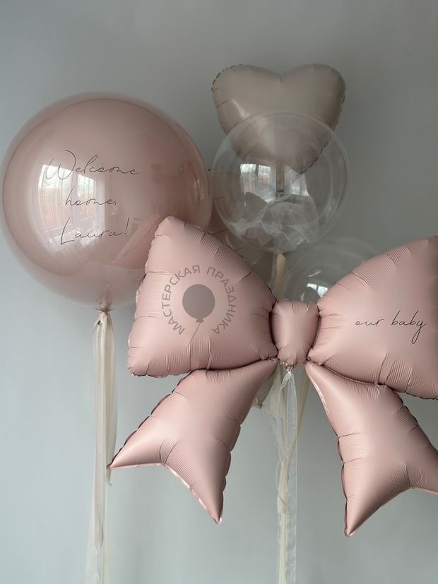 Воздушные шары на выписку для девочки №8725