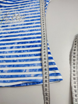 Футболка в полоску синяя 42-44 размер