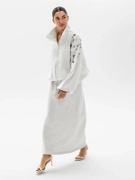 Костюм DROPS с юбкой, меланж