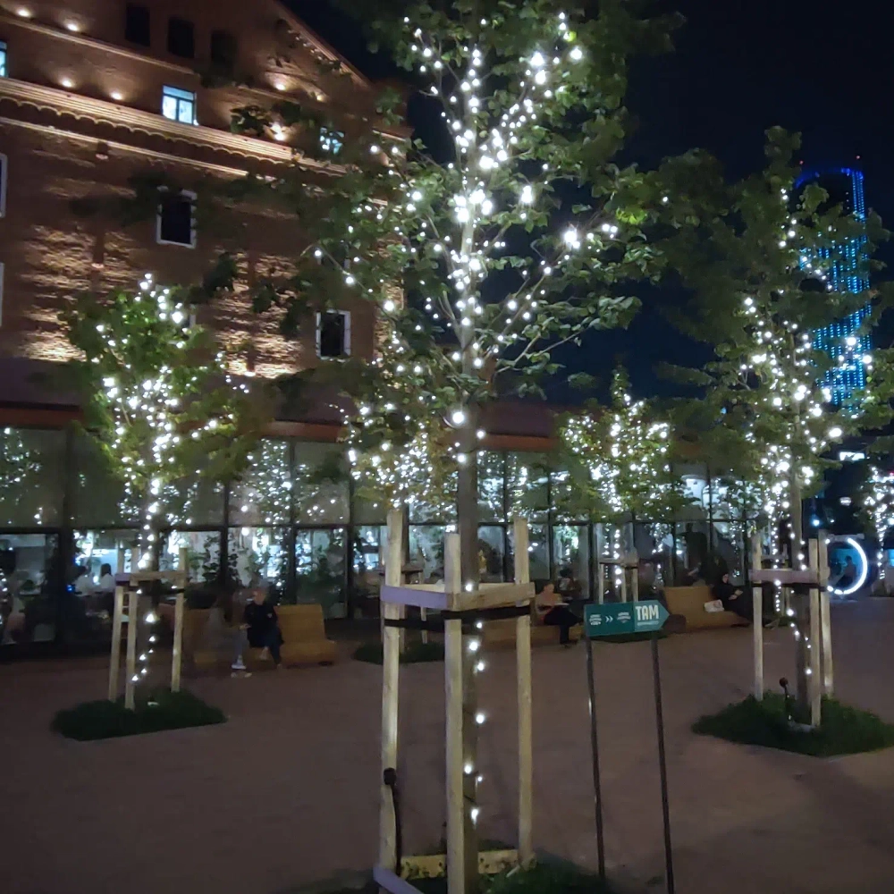 Гирлянда для улицы 16м 180 ламп LED чёрный провод, 8 реж. IP-65, Белый (возможность соединения)