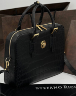 Портфель Stefano Ricci из кожи крокодила