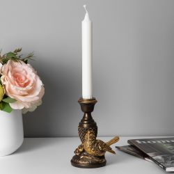 Подсвечник Птичка Терра правый Бронза