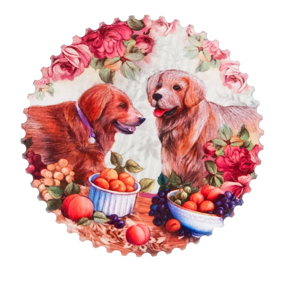 Подставка под кружку c пробкой " " 6,5*6,5*0,5см. (6видов) (min12) (транспортная упаковка)