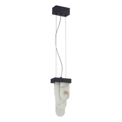 5438/12L HIGHTECH ODL_EX25 081 черный/металл/ смола под алебастр /акрил Подвес LED 12W 3000K 1489Лм FOROS