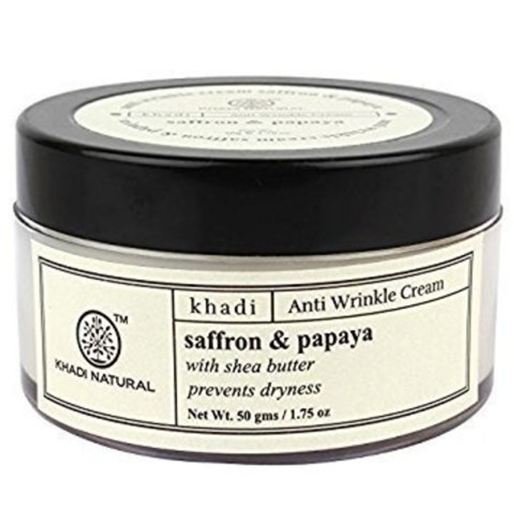 Крем для лица Khadi Natural Saffron &amp; Papaya Anti Wrinkle Против морщин шафран + папайя, 50 г
