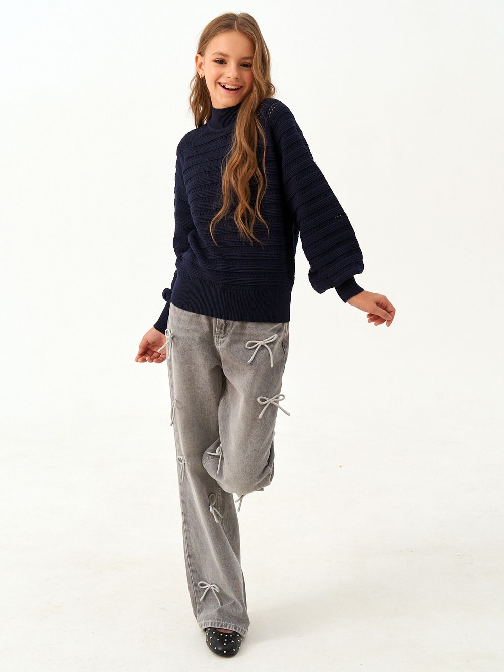 Джемпер для девочки AT1215 синий