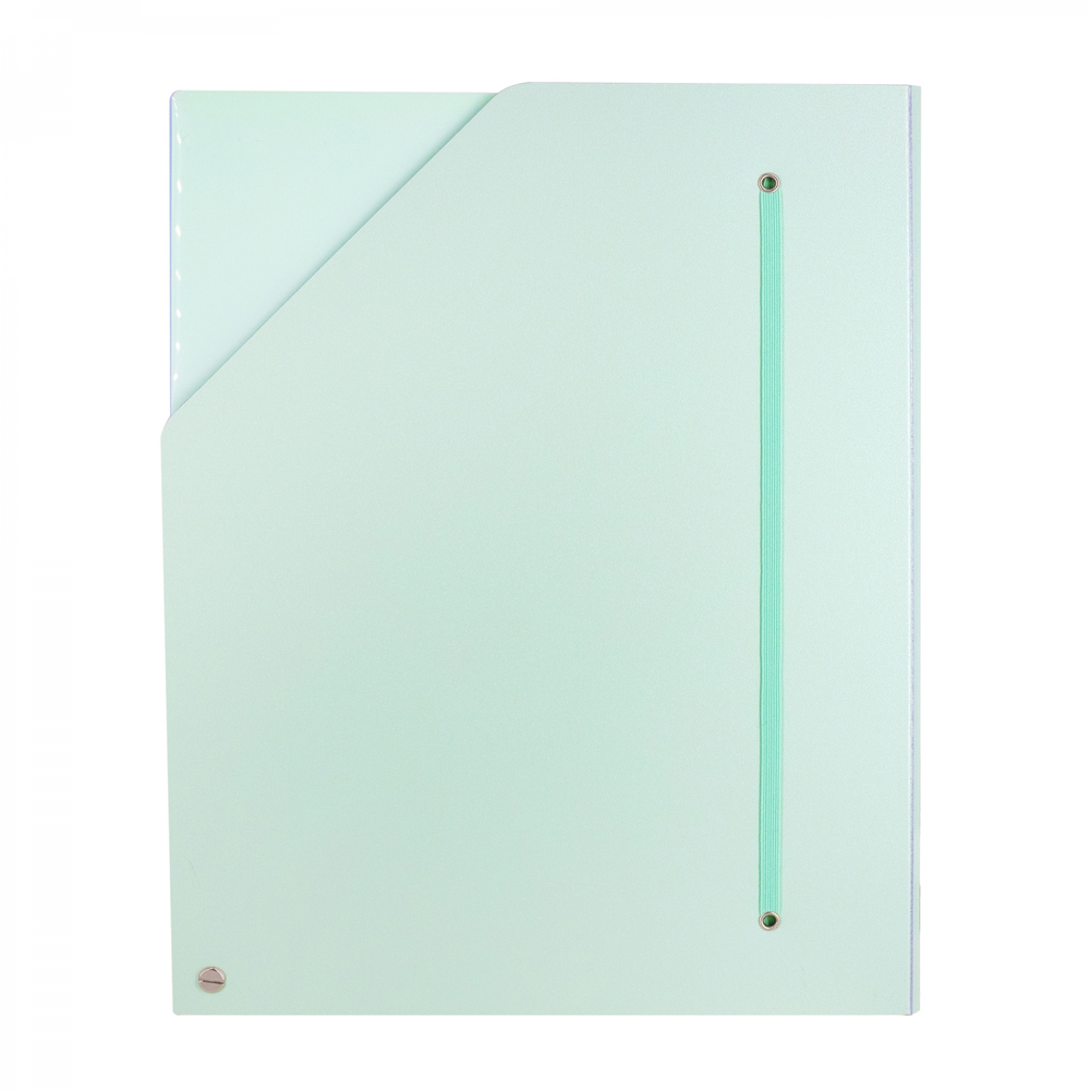 Папка архивная Alingarr, A4, 330*250 мм, пластик, 1500 мкм, на резинке с 4 файлами, бирюзовая