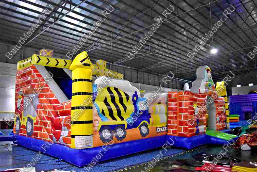 Коммерческий надувной батут "Строители"
