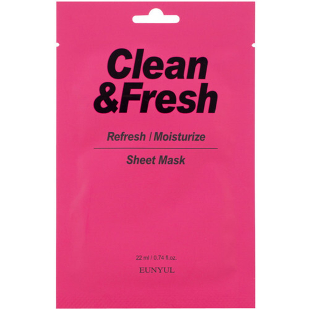 Маска тканевая для освежающего эффекта Eunyul Clean&fresh moistuize sheet mask, 22 мл