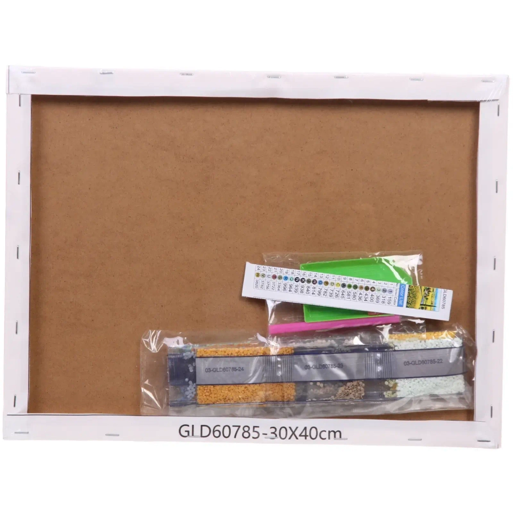 Алмазная мозаика на подрамнике с полным заполнением «МИР ЯРКИХ КРАСОК», поле подсолнухов, 30*40см