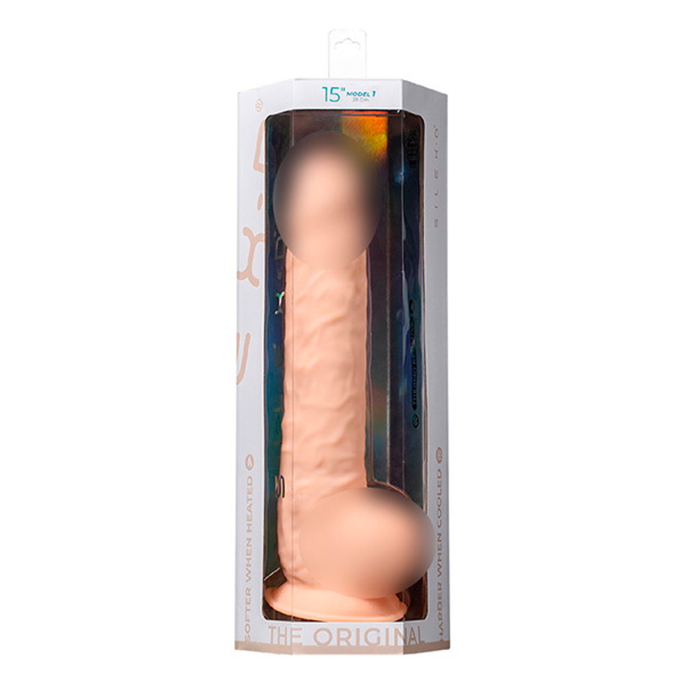 Телесный фаллоимитатор-гигант 38см SilexD Premium Silicone Dildo 15" Model 1
