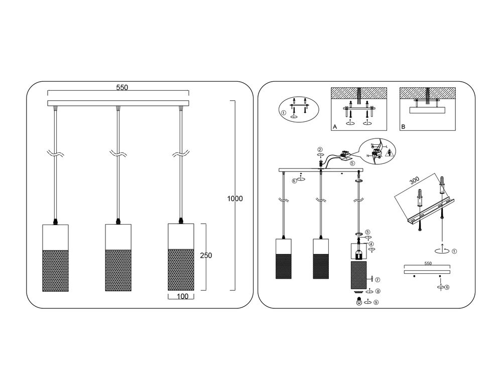 Ambrella Светильник подвесной Loft TR8499