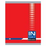 Тетрадь А5, 48 л., BRAUBERG, клетка, обложка картон, "INDAY", 400518, 4шт