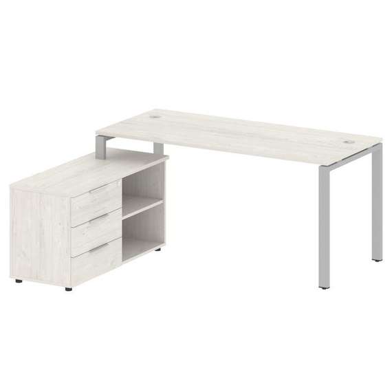 Метал Систем Рабочая станция с тумбой на П-образном м/к БП.РС-СТС-2.4 (L)